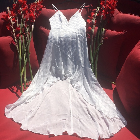 Maxi Dress Pearl Polka Dot Glam Dress Size Small - Picture 6 of 6